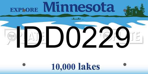 IDD0229 Minnesota License Plate