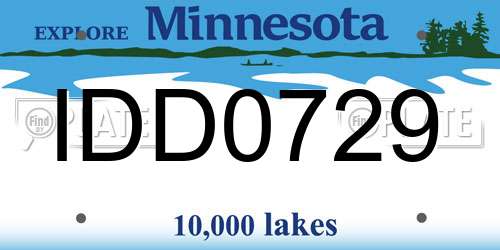 IDD0729 Minnesota License Plate