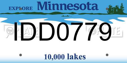 IDD0779 Minnesota License Plate