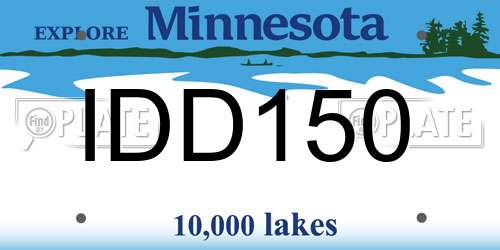 IDD150 Minnesota License Plate