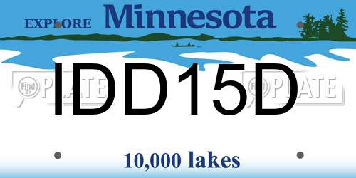 IDD15D Minnesota License Plate