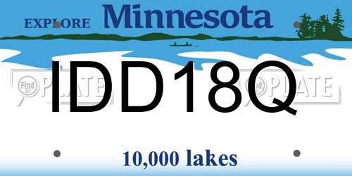 IDD18Q Minnesota License Plate
