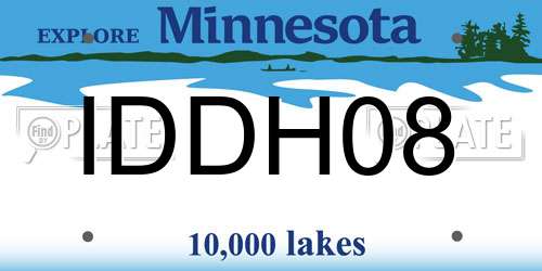 IDDH08 Minnesota License Plate