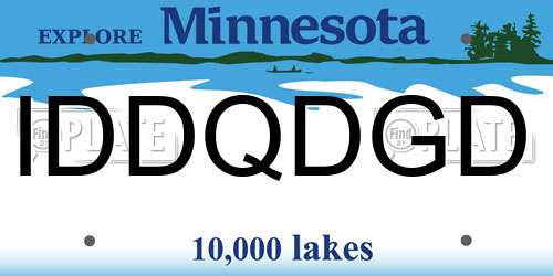 IDDQDGD Minnesota License Plate