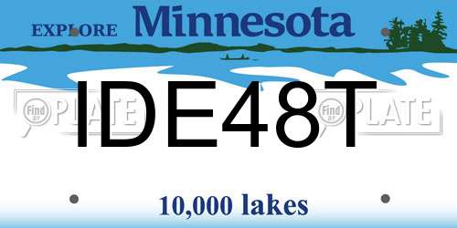IDE48T Minnesota License Plate