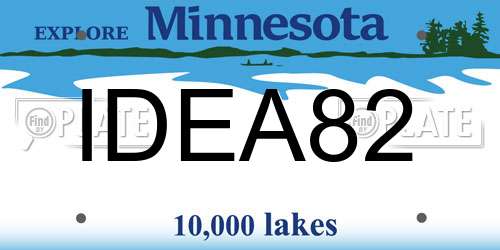 IDEA82 Minnesota License Plate