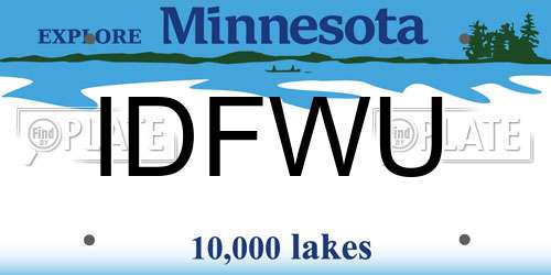 IDFWU Minnesota License Plate