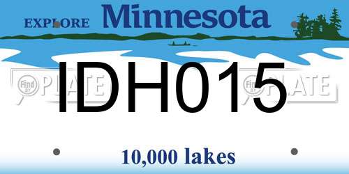 IDH015 Minnesota License Plate