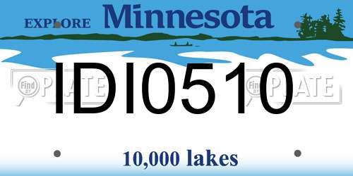 IDI0510 Minnesota License Plate