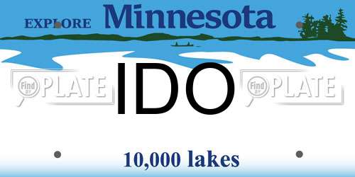 IDO Minnesota License Plate