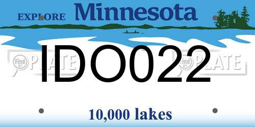 IDO022 Minnesota License Plate