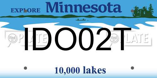 IDO02T Minnesota License Plate