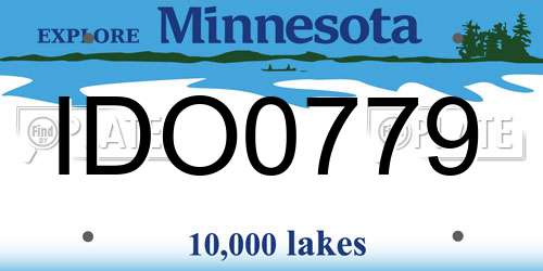 IDO0779 Minnesota License Plate