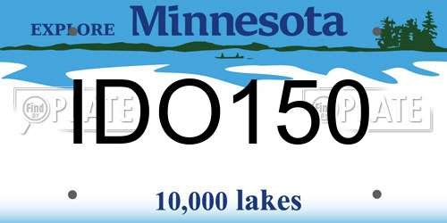 IDO150 Minnesota License Plate