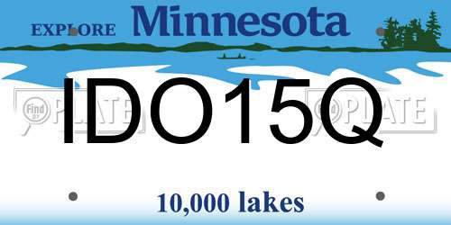 IDO15Q Minnesota License Plate