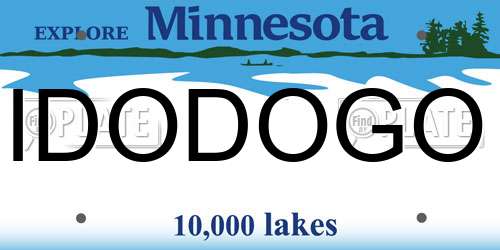IDODOGO Minnesota License Plate