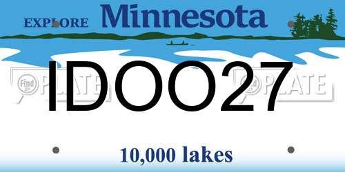 IDOO27 Minnesota License Plate