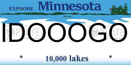 IDOOOGO Minnesota License Plate