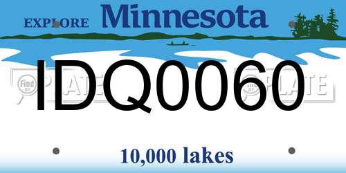 IDQ0060 Minnesota License Plate