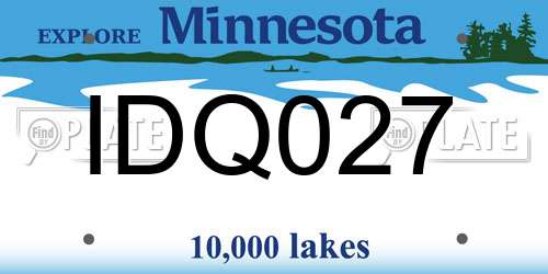 IDQ027 Minnesota License Plate