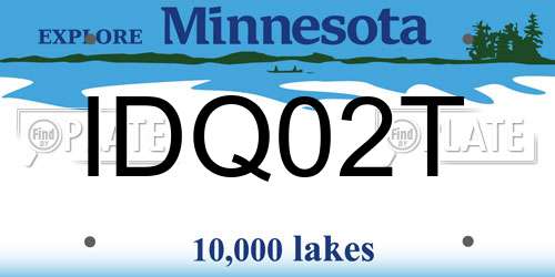 IDQ02T Minnesota License Plate