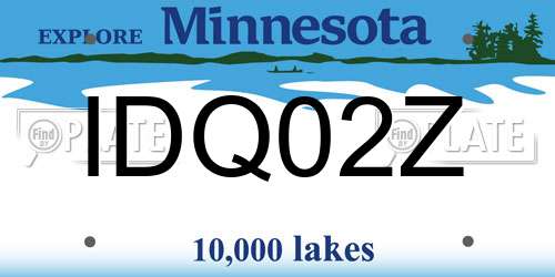 IDQ02Z Minnesota License Plate