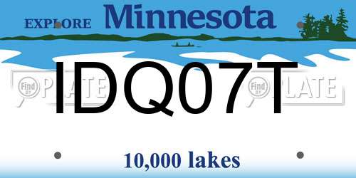 IDQ07T Minnesota License Plate