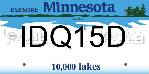 IDQ15D Minnesota License Plate