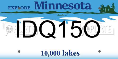 IDQ15O Minnesota License Plate
