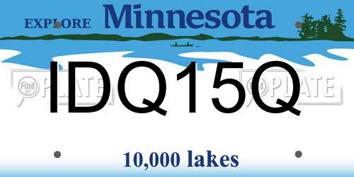 IDQ15Q Minnesota License Plate