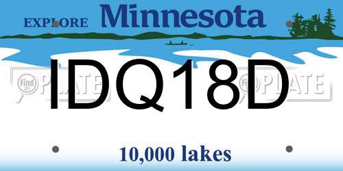 IDQ18D Minnesota License Plate