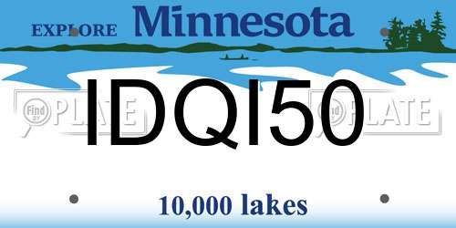 IDQI50 Minnesota License Plate