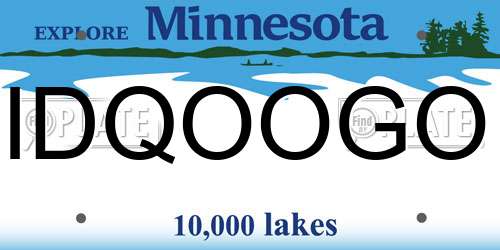 IDQOOGO Minnesota License Plate
