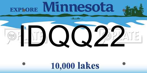IDQQ22 Minnesota License Plate