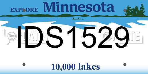 IDS1529 Minnesota License Plate