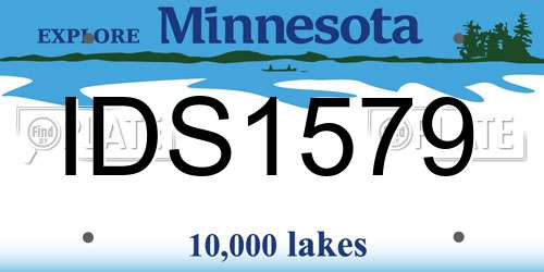 IDS1579 Minnesota License Plate