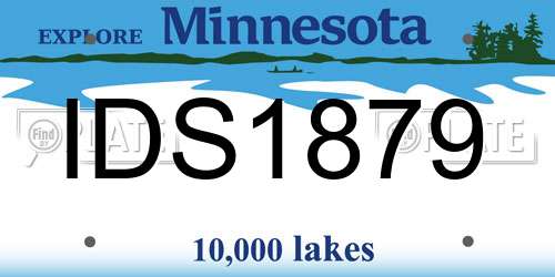 IDS1879 Minnesota License Plate