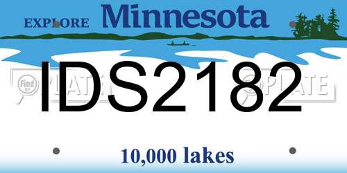 IDS2182 Minnesota License Plate