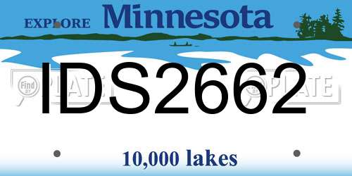 IDS2662 Minnesota License Plate