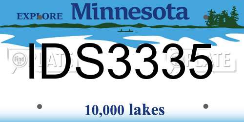 IDS3335 Minnesota License Plate