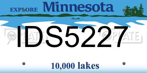 IDS5227 Minnesota License Plate