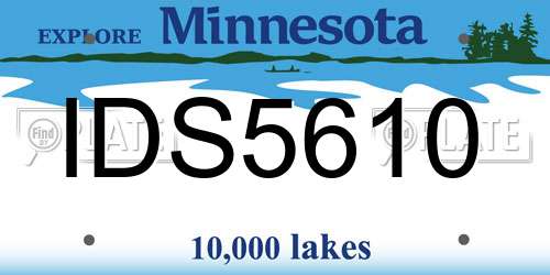 IDS5610 Minnesota License Plate