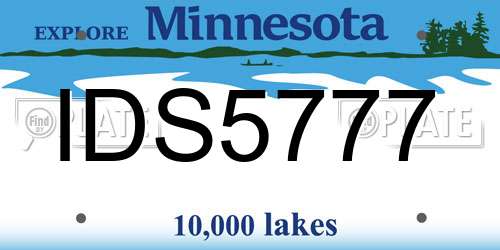 IDS5777 Minnesota License Plate