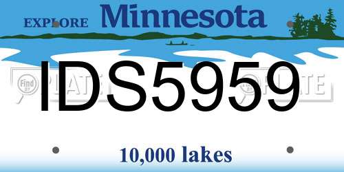 IDS5959 Minnesota License Plate
