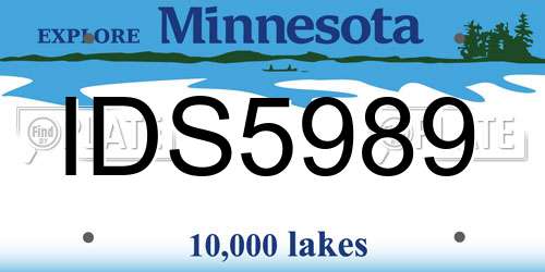 IDS5989 Minnesota License Plate