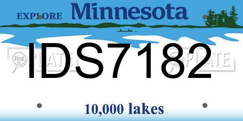 IDS7182 Minnesota License Plate