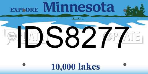 IDS8277 Minnesota License Plate