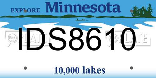 IDS8610 Minnesota License Plate