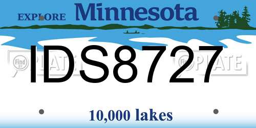 IDS8727 Minnesota License Plate