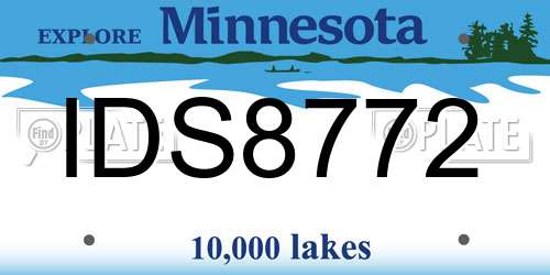 IDS8772 Minnesota License Plate